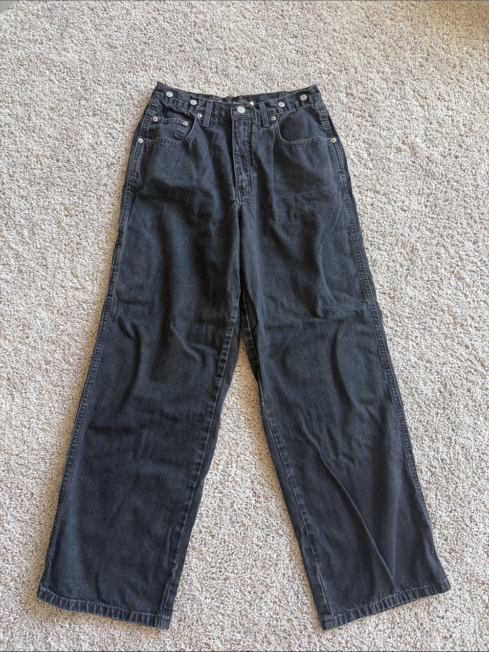 Vintage Guess Black Wide Leg Denim Jeans